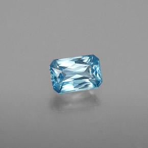 0.94 ct Blue Zircon Gemstone, Zircon Gem in Octagon / Scissor Cut Shape for Sale.