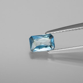 0.66 ct Blue Zircon Stone, Natural Zircon in Octagon / Scissor Cut Shape for Sale
