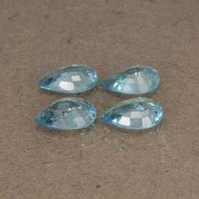 Zircon Gemstones in 7 x 5 mm (calibrated) Size for Sale, Zircon Stones in Blue Color