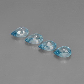 Zircon Gemstone in 7 x 5 mm (calibrated) Size for Sale, Zircon Stone in Blue Color