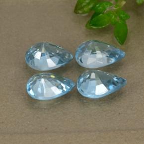 Zircon Gemstones in 7 x 5 mm (calibrated) Size for Sale, Zircon Stones in Blue Color