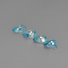 Zircon Gemstones in 7 x 5 mm (calibrated) Size for Sale, Zircon Stones in Blue Color