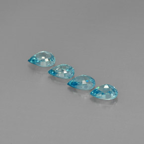 Zircon Gemstone in 7.1 x 5 mm Size for Sale, Zircon Stone in Blue Color