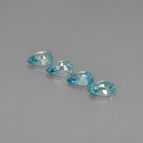 Zircon Gemstone in 7 x 5 mm (calibrated) Size for Sale, Zircon Stone in Blue Color