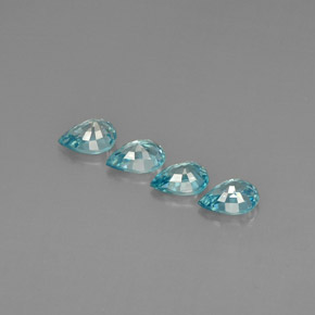 Zircon Gemstone in 7 x 5 mm (calibrated) Size for Sale, Zircon Stone in Blue Color