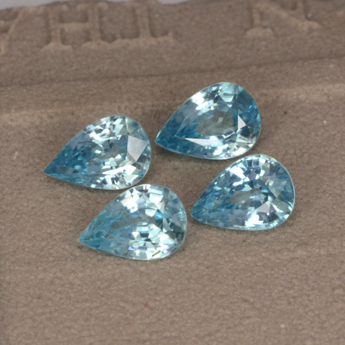 Medium Blue Zircon Gem - 0.9ct Pear Facet (ID: 292657)