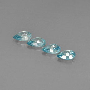 Zircon Gemstone in 7 x 5 mm (calibrated) Size for Sale, Zircon Stone in Blue Color