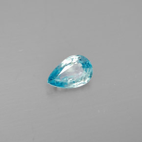 0.55 ct Blue Zircon Stone, Natural Zircon in Pear Facet Shape for Sale