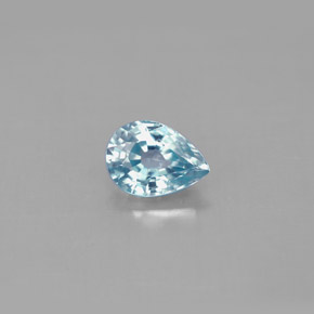 1.19 ct Blue Zircon Gemstone, Zircon Gem in Pear Facet Shape for Sale.