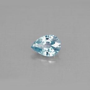 1.19 ct Blue Zircon Stone, Natural Zircon in Pear Facet Shape for Sale