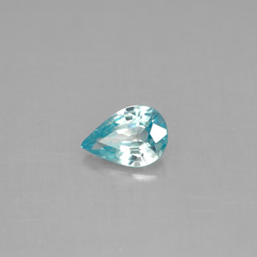 0.88 ct Blue Zircon Stone, Natural Zircon in Pear Facet Shape for Sale