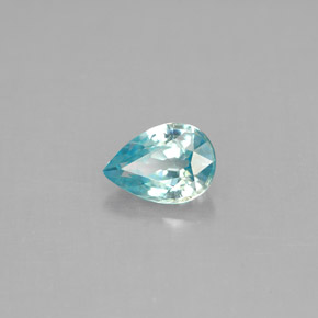 1.08 ct Blue Zircon Stone, Natural Zircon in Pear Facet Shape for Sale
