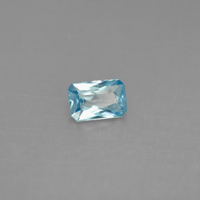 0.68 ct Blue Zircon Stone, Natural Zircon in Octagon / Scissor Cut Shape for Sale