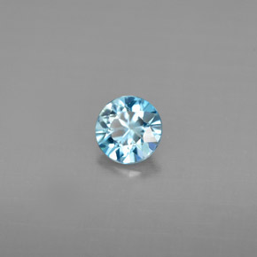 0.68 ct Blue Zircon Stone, Natural Zircon in Round Facet Shape for Sale