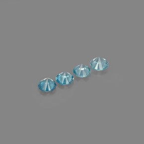 Zircon Gemstone in 5 mm (calibrated) Size for Sale, Zircon Stone in Blue Color