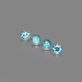 2.98 ct Blue Zircon Gemstone, Zircon Gem in Diamond-Cut Shape for Sale.