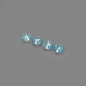 Zircon Gemstone in 5 mm (calibrated) Size for Sale, Zircon Stone in Blue Color