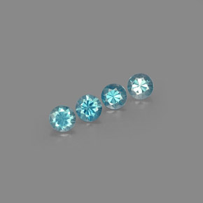2.84 ct Blue Zircon Gemstone, Zircon Gem in Diamond-Cut Shape for Sale.