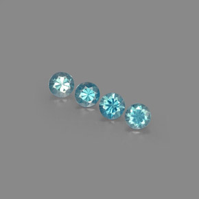 2.84 ct Blue Zircon Stone, Natural Zircon in Diamond-Cut Shape for Sale