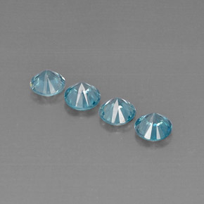 Zircon Gemstone in 5 mm (calibrated) Size for Sale, Zircon Stone in Blue Color