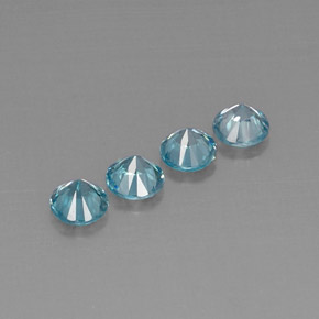 Zircon Gemstone in 5 mm (calibrated) Size for Sale, Zircon Stone in Blue Color