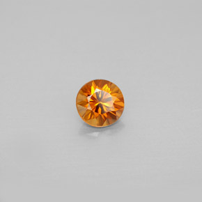 0.98 ct Orange Zircon Stone, Natural Zircon in Diamond-Cut Shape for Sale