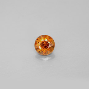 0.98 ct Orange Zircon Gemstone, Zircon Gem in Diamond-Cut Shape for Sale.