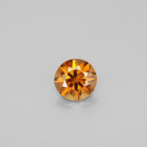 0.86 ct Orange Zircon Gemstone, Zircon Gem in Diamond-Cut Shape for Sale.
