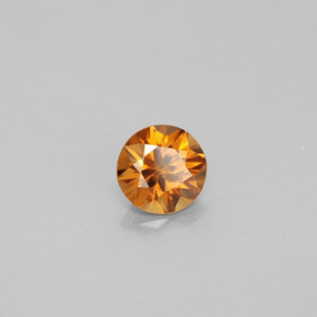 0.86 ct Orange Zircon Stone, Natural Zircon in Diamond-Cut Shape for Sale