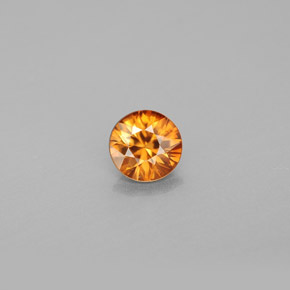 0.91 ct Orange Zircon Gemstone, Zircon Gem in Diamond-Cut Shape for Sale.