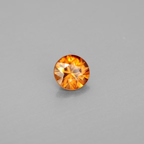 0.91 ct Orange Zircon Stone, Natural Zircon in Diamond-Cut Shape for Sale