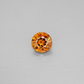 0.98 ct Orange Zircon Gemstone, Zircon Gem in Diamond-Cut Shape for Sale.