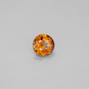 0.98 ct Orange Zircon Stone, Natural Zircon in Diamond-Cut Shape for Sale