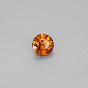 1.01 ct Orange Zircon Stone, Natural Zircon in Diamond-Cut Shape for Sale