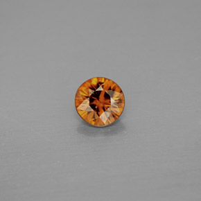 0.99 ct Orange Zircon Gemstone, Zircon Gem in Diamond-Cut Shape for Sale.