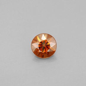 0.96 ct Orange Zircon Gemstone, Zircon Gem in Diamond-Cut Shape for Sale.