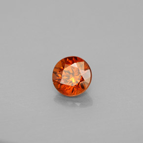0.96 ct Orange Zircon Stone, Natural Zircon in Diamond-Cut Shape for Sale