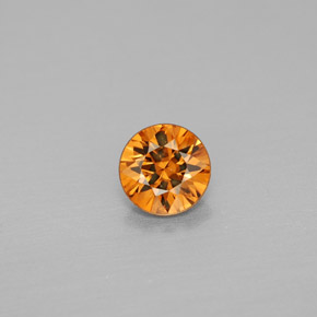 0.99 ct Orange Zircon Gemstone, Zircon Gem in Diamond-Cut Shape for Sale.