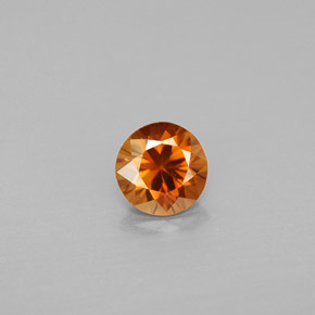 1.01 ct Orange Zircon Gemstone, Zircon Gem in Diamond-Cut Shape for Sale.