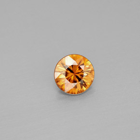 0.97 ct Orange Zircon Gemstone, Zircon Gem in Diamond-Cut Shape for Sale.