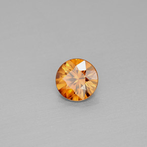0.97 ct Orange Zircon Stone, Natural Zircon in Diamond-Cut Shape for Sale