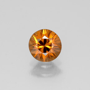 1.00 ct Orange Zircon Gemstone, Zircon Gem in Diamond-Cut Shape for Sale.