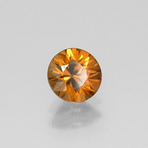 1.00 ct Orange Zircon Stone, Natural Zircon in Diamond-Cut Shape for Sale