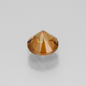 Zircon Gemstone in 5.4 mm Size for Sale, Zircon Stone in Orange Color