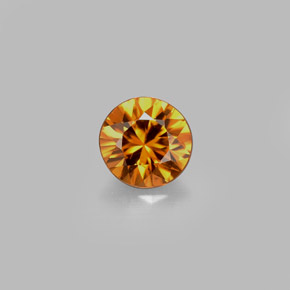 0.88 ct Orange Zircon Gemstone, Zircon Gem in Diamond-Cut Shape for Sale.