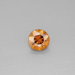 0.99 ct Orange Zircon Gemstone, Zircon Gem in Diamond-Cut Shape for Sale.