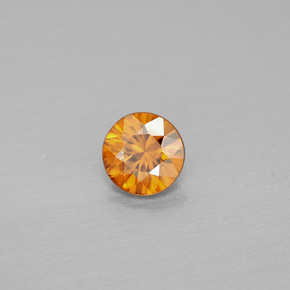 0.99 ct Orange Zircon Stone, Natural Zircon in Diamond-Cut Shape for Sale