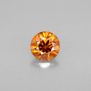 0.85 ct Orange Zircon Gemstone, Zircon Gem in Diamond-Cut Shape for Sale.