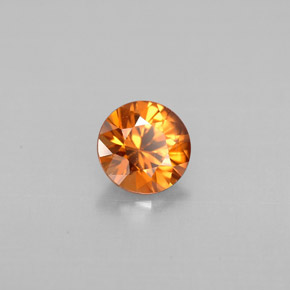 0.85 ct Orange Zircon Stone, Natural Zircon in Diamond-Cut Shape for Sale