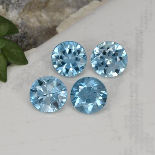 Blu Zircone Gem - 0.5ct Taglio brillante (ID: 301704)
